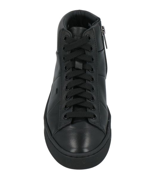 Santoni Black Trainers
