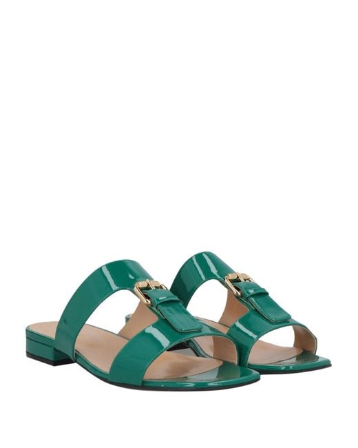 Sergio Rossi Green Sandals Leather