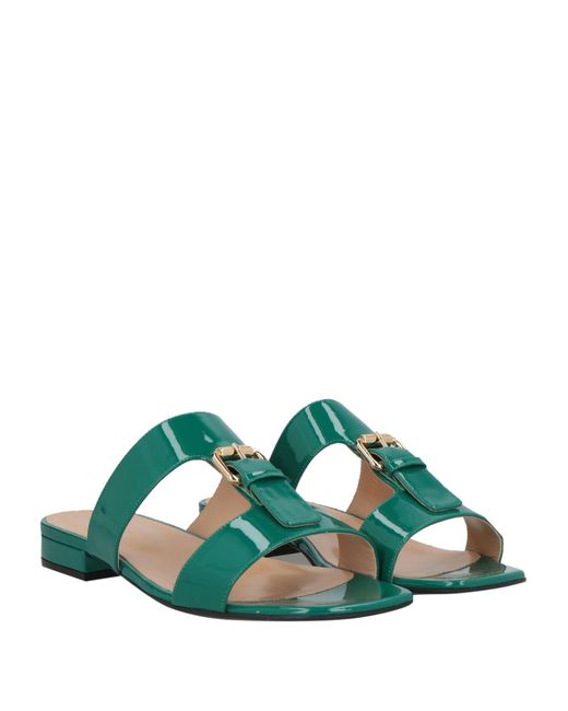 Sergio Rossi Green Sandals Leather