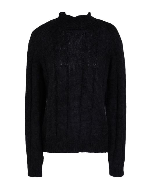 WEILI ZHENG Black Turtleneck Nylon, Wool, Mohair Wool