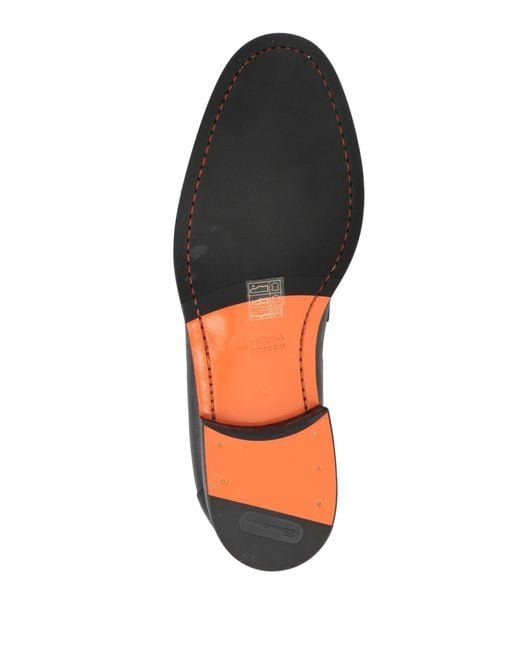 Santoni Black Loafer