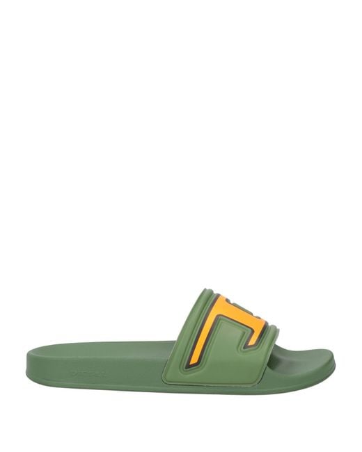 DIESEL Green Sandals for men