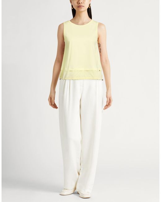Herno Yellow Tank Top Cotton, Polyester