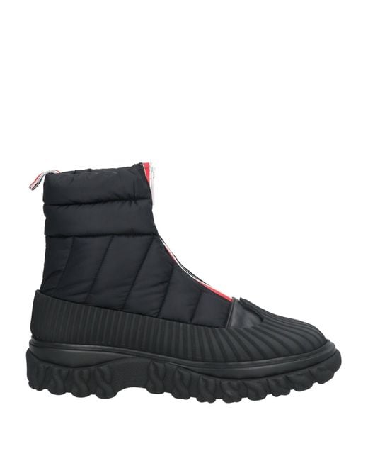 Thom Browne Black Ankle Boots Textile Fibers, Synthetic Fibers for men