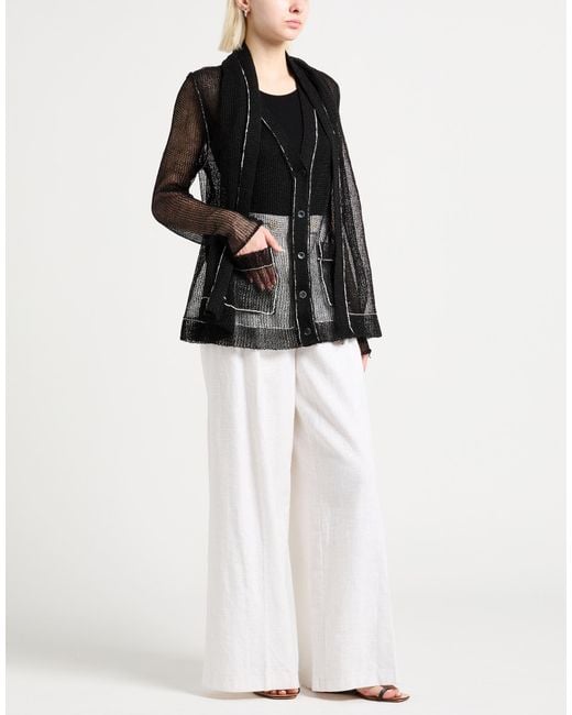 Masnada Black Cardigan Linen