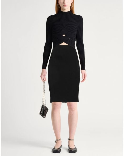 N°21 Black Midi Skirt Wool, Polyamide, Elastane