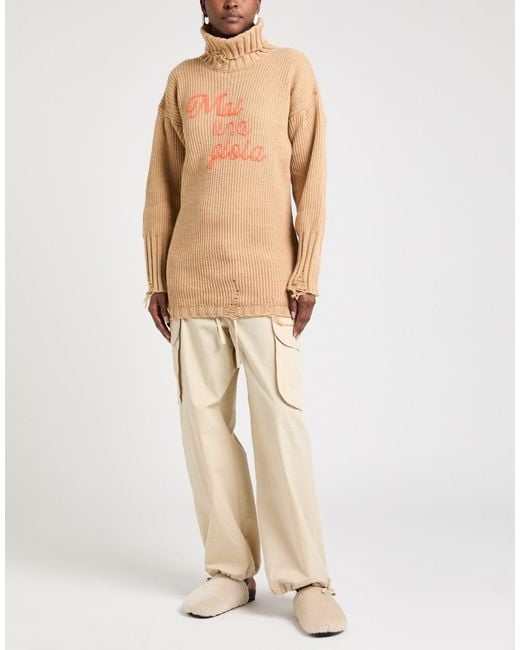 Shopart Natural Sand Turtleneck Acrylic, Polyester