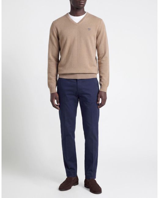 Fedeli Natural Khaki Sweater Cashmere for men