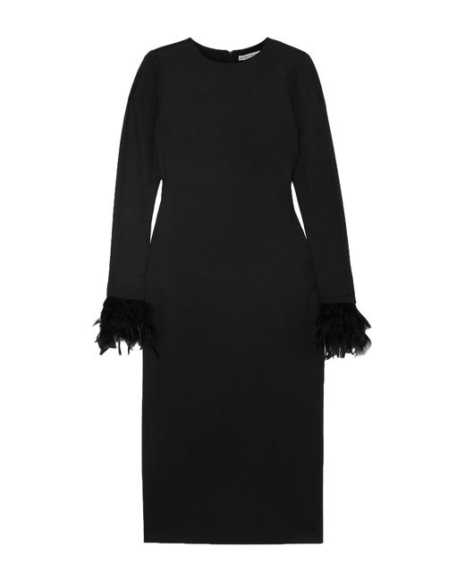 Alice + Olivia Black Midi-Kleid