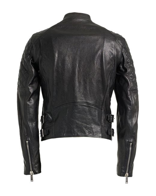 DSquared² Black Jacket Bovine Leather for men