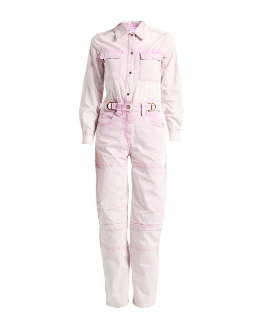 Pinko Pink Jumpsuit Cotton, Elastane
