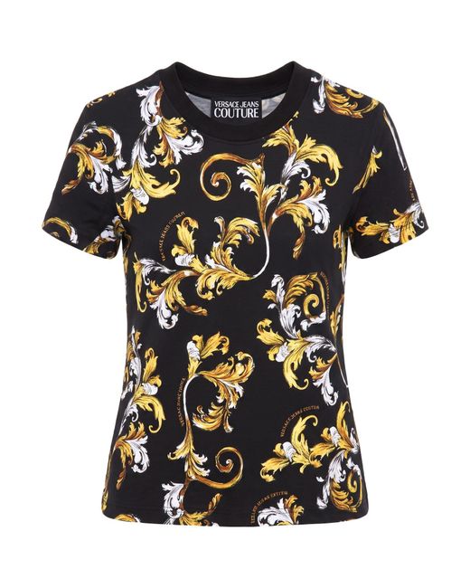 Versace Jeans Couture Black T-Shirt Cotton