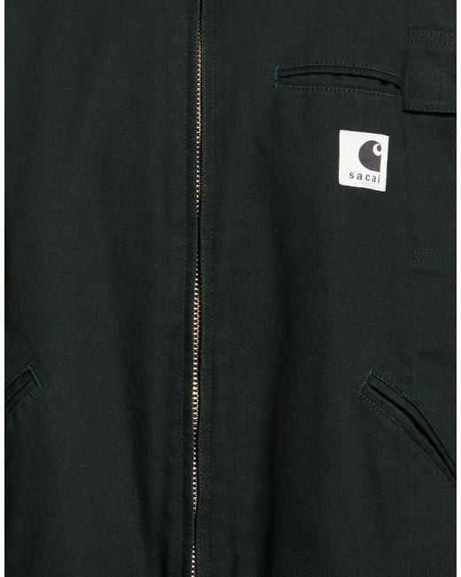 Sacai Black Dark Jacket Cotton, Polyester for men