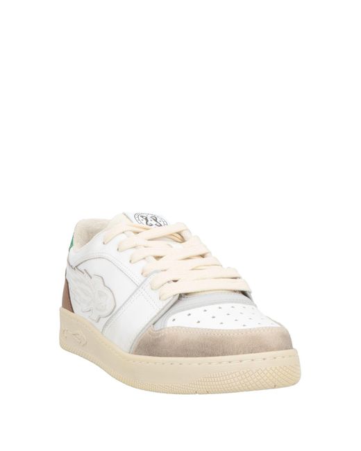 ENTERPRISE JAPAN White Sneakers Calfskin, Textile Fibers for men