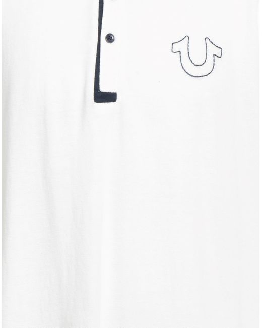 True Religion White Ivory Polo Shirt Cotton for men