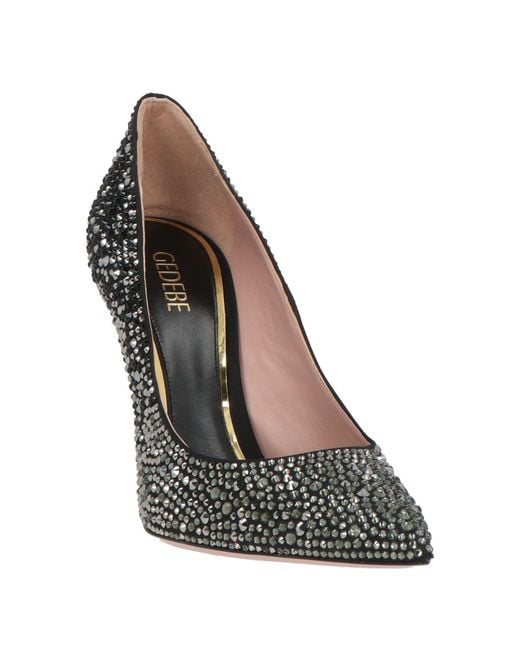 Gedebe Metallic Pumps Textile Fibers
