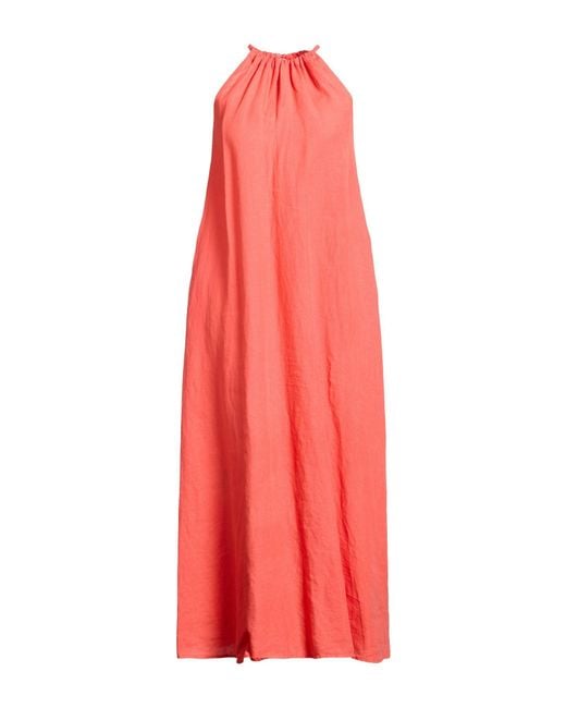 120% Lino Red Maxi Dress