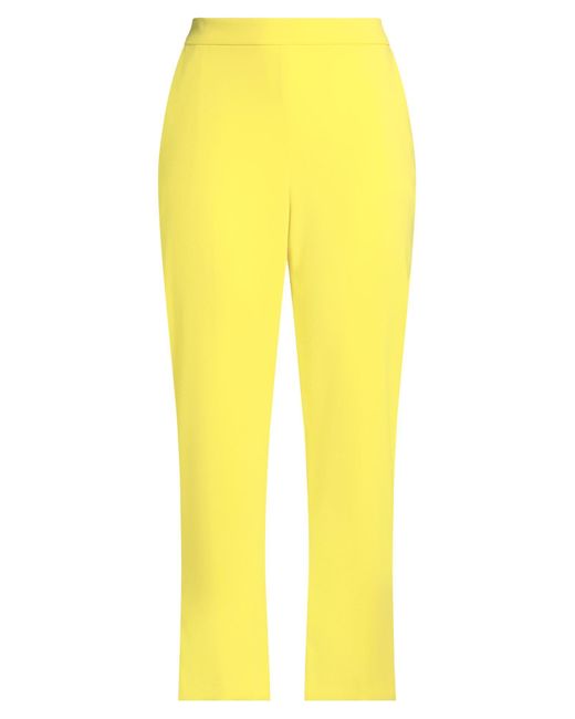 Pinko Yellow Pants Polyester, Elastane
