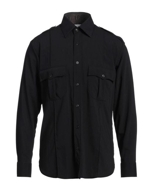 Dunhill Blue Shirt Wool, Viscose for men