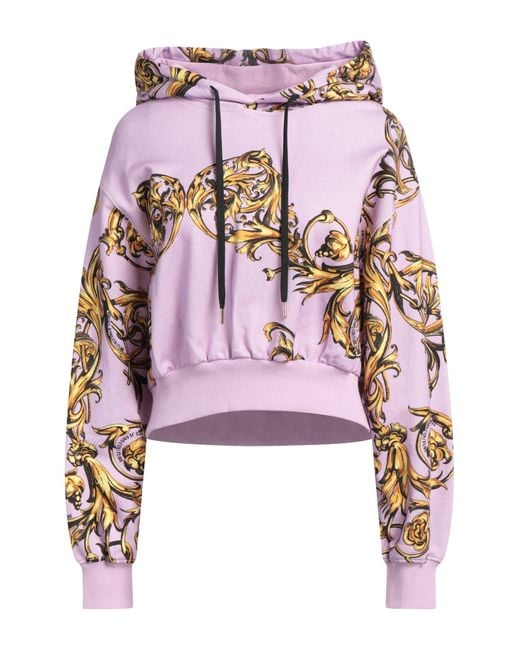 Versace Jeans Couture Pink Mauve Sweatshirt Cotton, Elastane