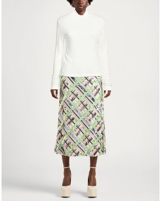 Anine Bing White Turtleneck Micro Modal, Cashmere