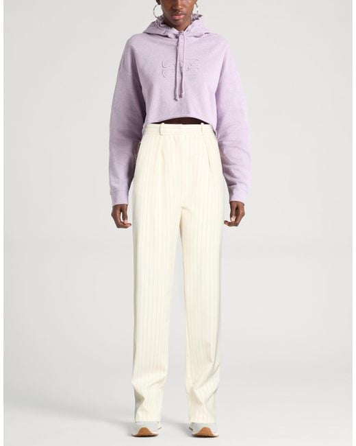 Elisabetta Franchi White Ivory Pants Polyester, Virgin Wool, Elastane