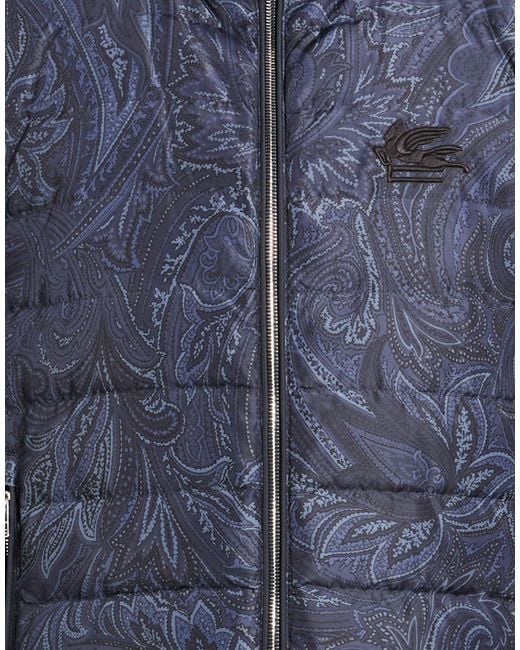 Etro Blue Puffer Polyester, Wool, Acrylic for men