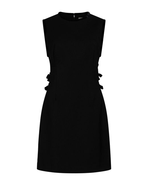 Sandro Black Mini Dress Polyester, Elastane