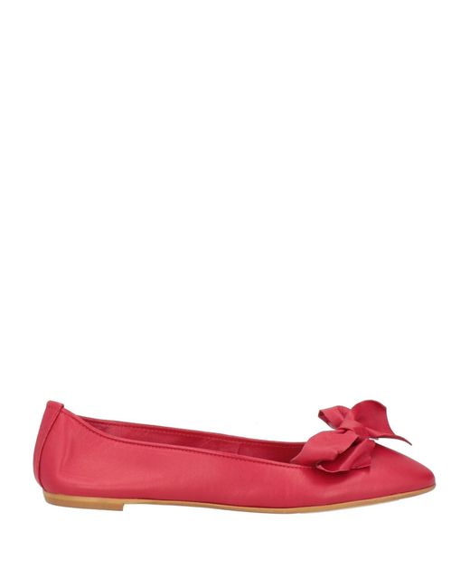 Pollini Red Ballet Flats