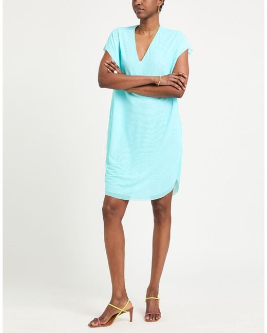 Fisico Blue Mini Dress Polyamide, Elastane