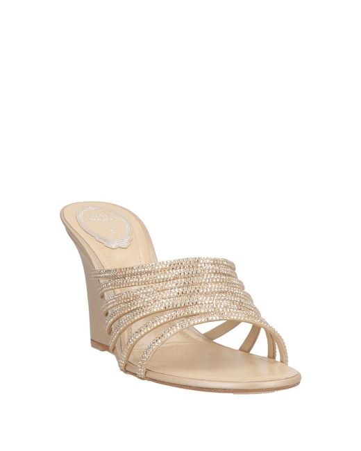 Rene Caovilla Natural Sandals Textile Fibers