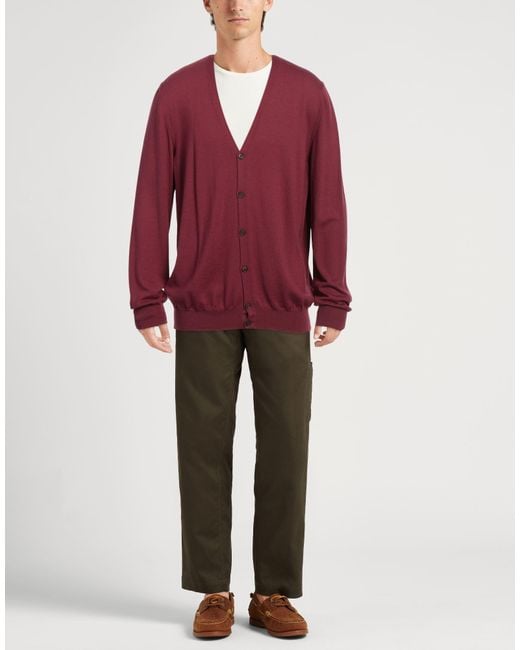 Gran Sasso Red Cardigan for men