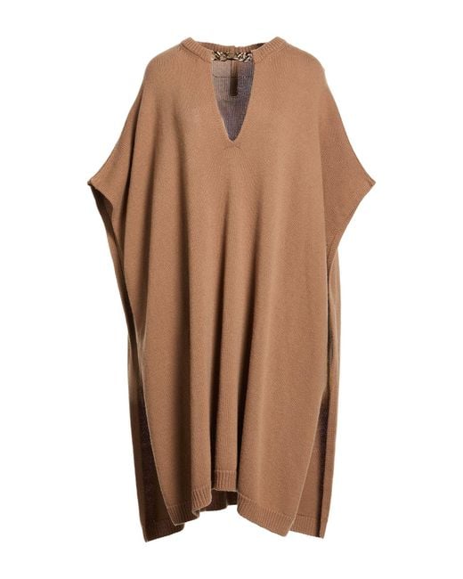 Valentino Garavani Brown Cape Virgin Wool, Cashmere