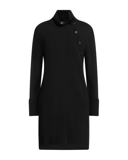Liu Jo Black Mini Dress Polyamide, Viscose, Wool, Cashmere
