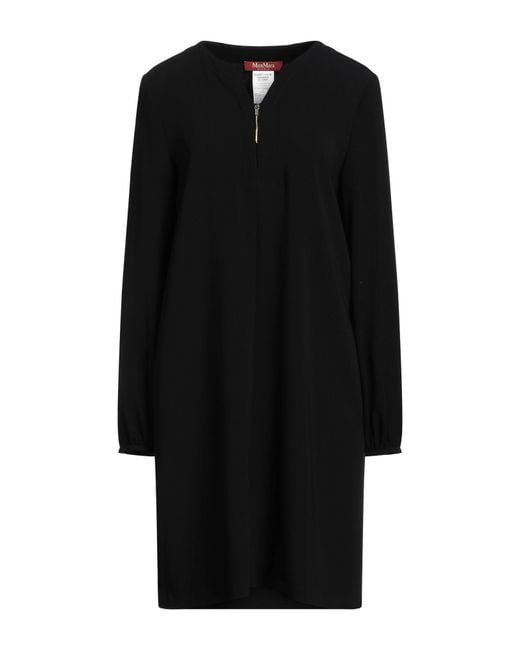 Max Mara Black Mini Dress Triacetate, Polyester