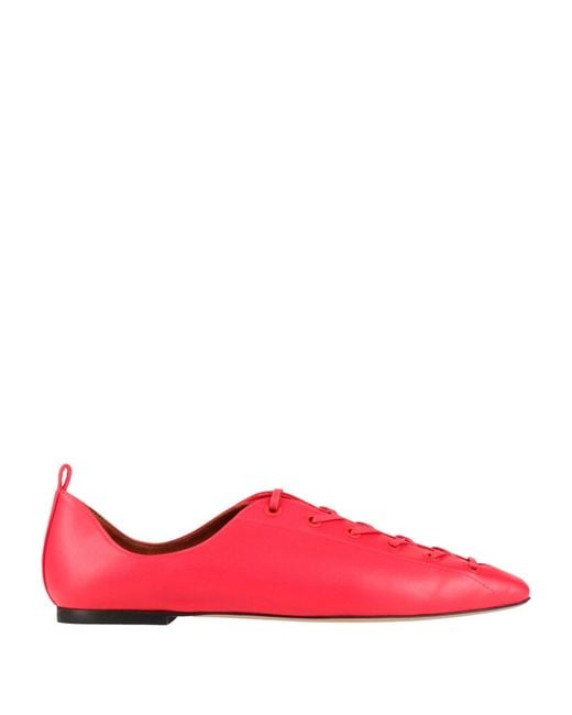 Stella McCartney Red Lace-Up Shoes