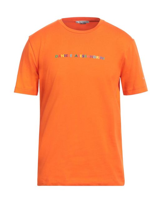 Grey Daniele Alessandrini Orange T-shirt for men