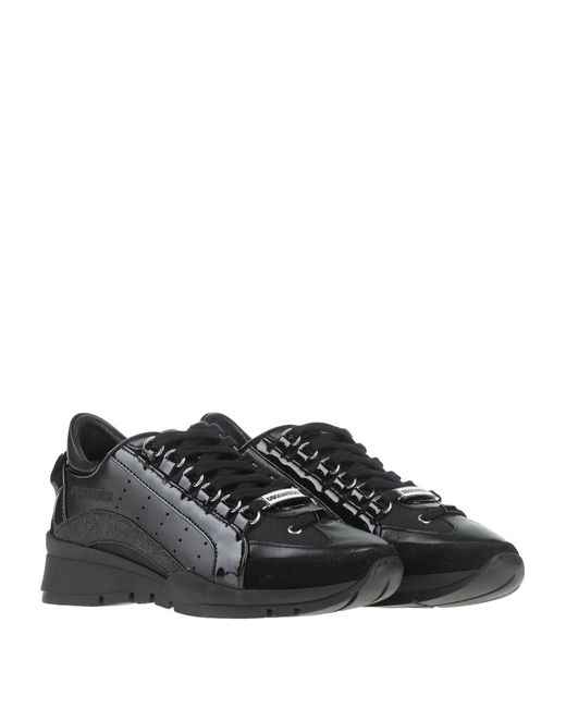 DSquared² Black Sneakers Soft Leather, Textile Fibers