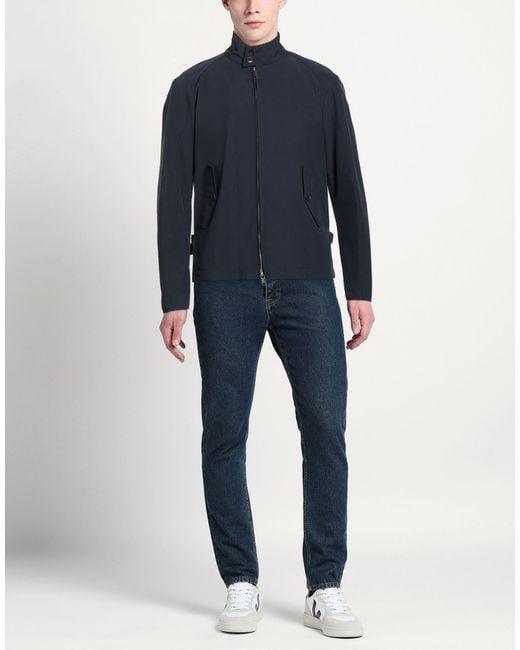 Baracuta Blue Jacket Polyester, Cotton, Polyurethane for men