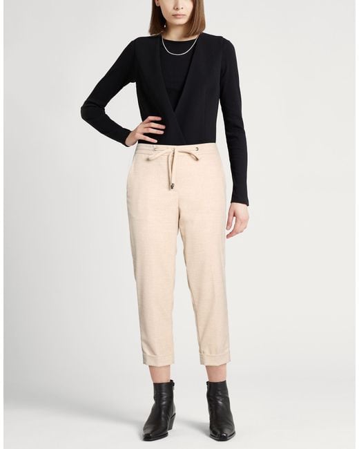 Peserico Natural Pants Wool, Polyester, Viscose, Polyamide, Elastane