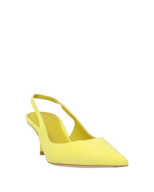 Le Silla Yellow Lime Pumps Leather