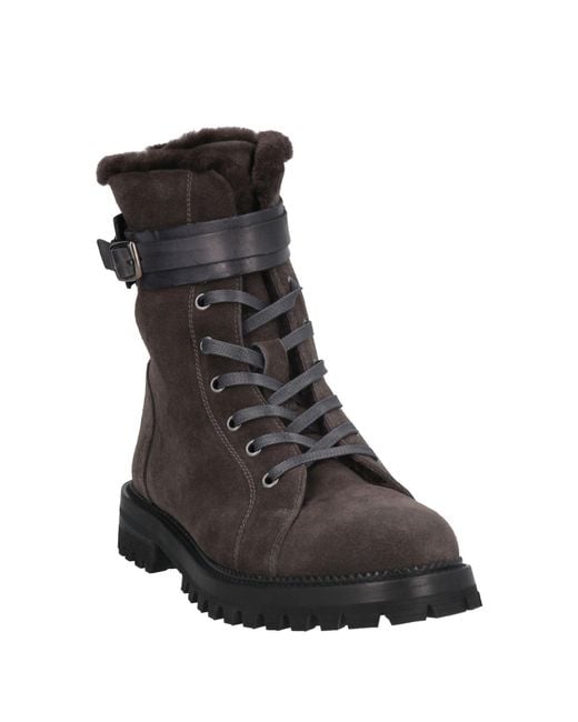 Eleventy Black Ankle Boots Leather