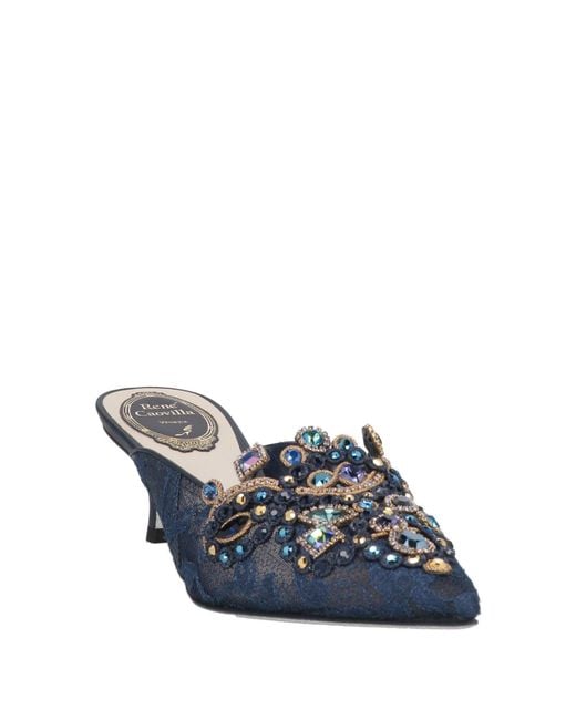 Rene Caovilla Blue Mules & Clogs