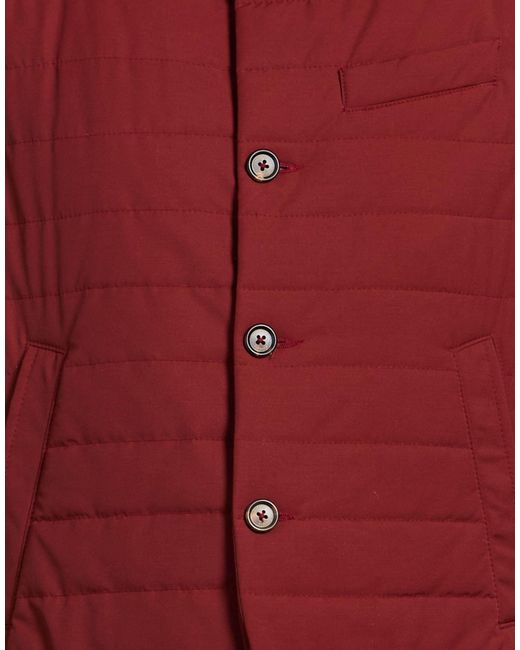 Eleventy Red Brick Vest Wool, Polyamide for men