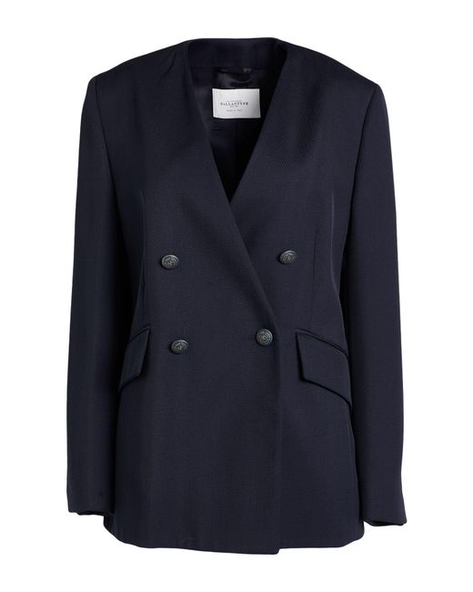 Ballantyne Blue Midnight Blazer Polyester, Virgin Wool