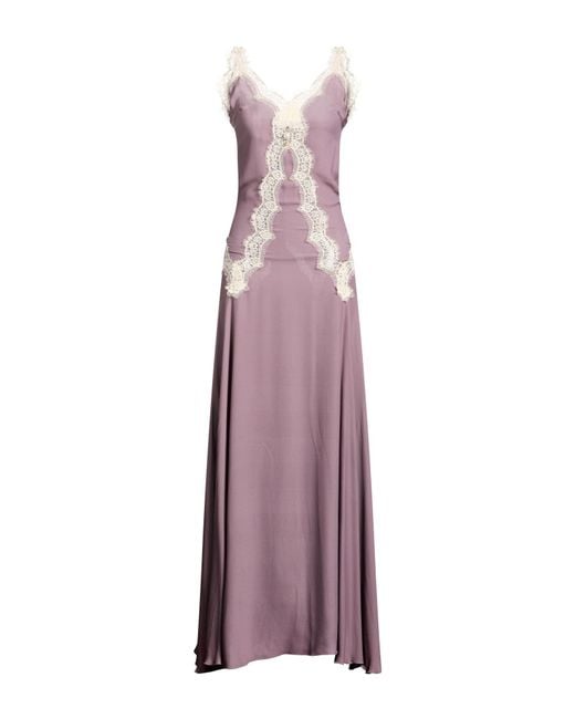 Elisabetta Franchi Purple Maxi Dress