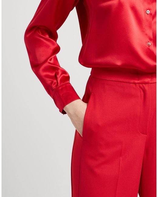 MAX&Co. Red Gigante Pants Polyester, Viscose, Elastane