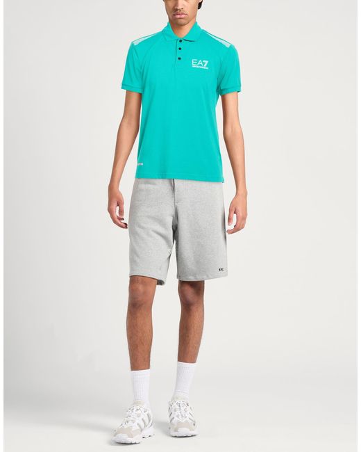 EA7 Blue Polo Shirts for men