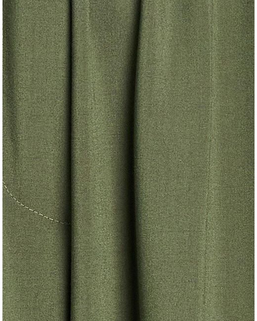 MEIMEIJ Green Pants Polyester, Viscose, Wool, Elastane