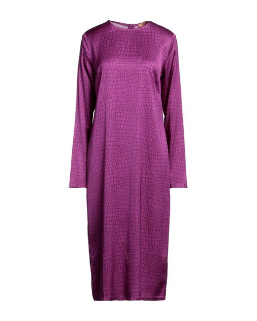 ANDAMANE Purple Light Midi Dress Viscose, Elastane